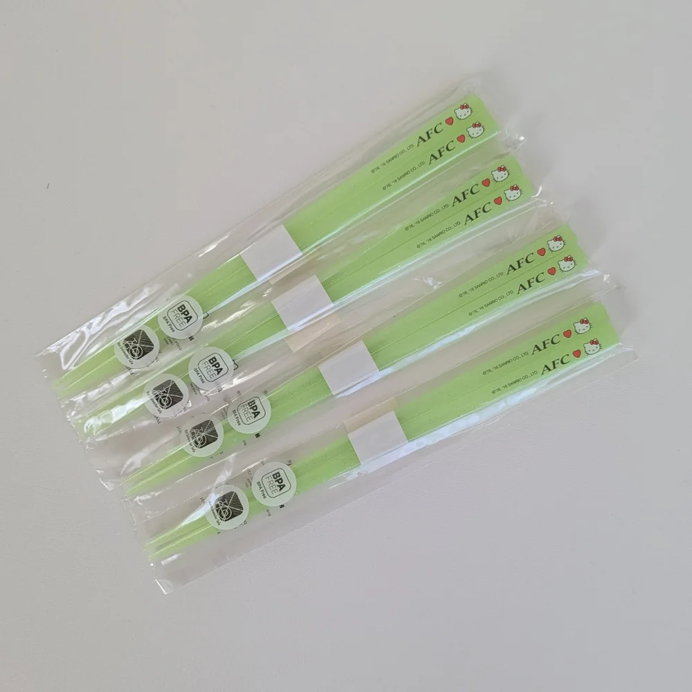 Hello Kitty Green Chopstick Pairs - Pack of 4